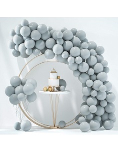 set baloane gri pastel 2