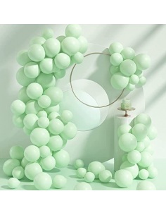 25 de baloane latex verzi macaron 2