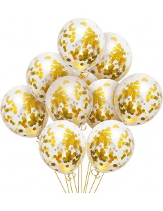 baloane cu confetti aurii