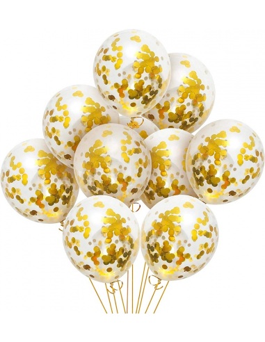 baloane cu confetti aurii