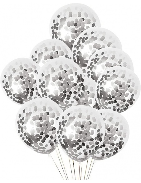baloane cu confetti argintii