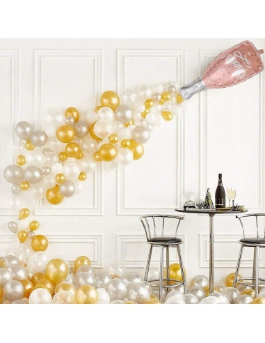 decoratiunie cu balon sampanie rose gold pentru evenimente