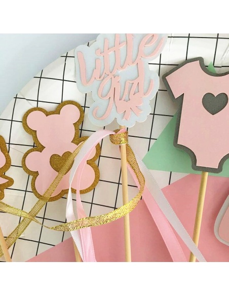 decoratiune tort baby shower fata