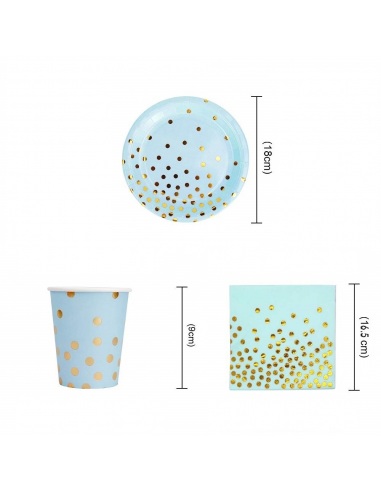 set servetele bleu