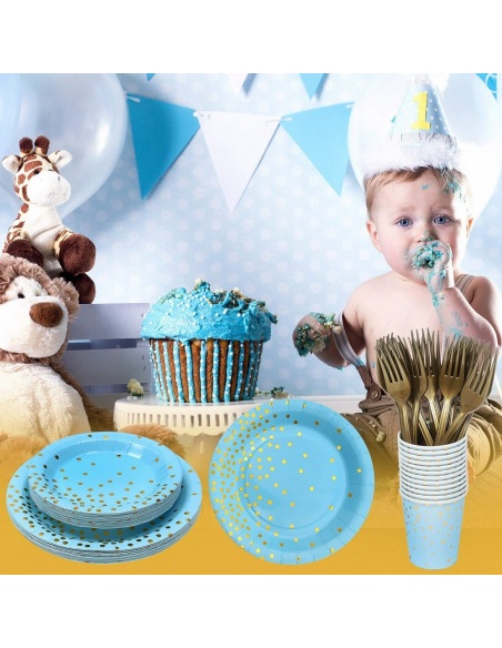 10 farfurii party bleu