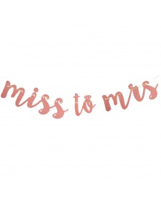 banner miss to mrs rose gold