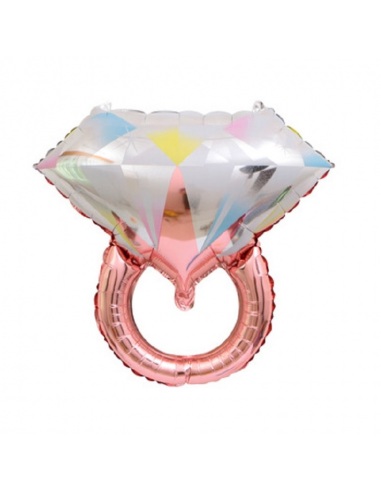 Balon inel de logodna rose gold