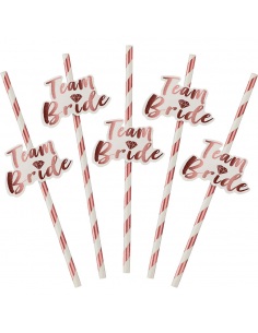 Set 12 Paie rose gold Team Bride