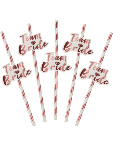 Set 12 Paie rose gold Team Bride