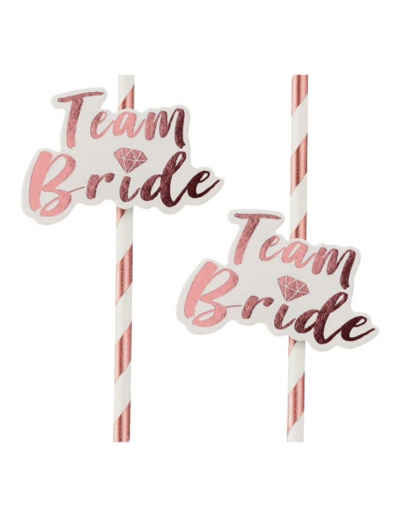 Set 12 Paie rose gold Team Bride