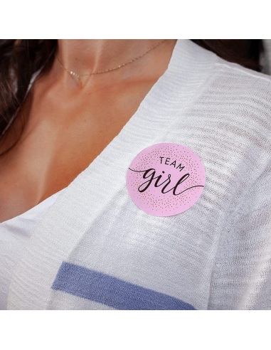 Sticker Team Girl, Gender reveal, 12 buc