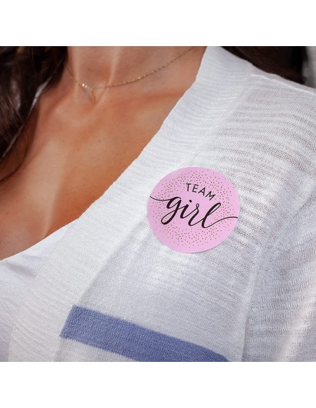 Sticker Team Girl, Gender reveal, 12 buc