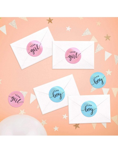 Sticker Team Girl, Gender reveal, 12 buc