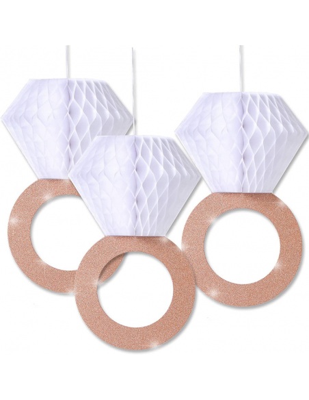 Decoratiune inel glitter rose gold