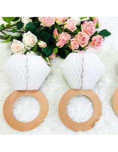Decoratiune inel glitter rose gold 2