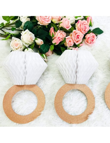 Decoratiune inel glitter rose gold