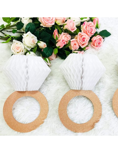 Decoratiune inel glitter rose gold