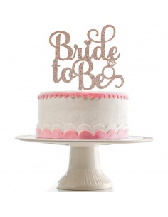 Topper tort Bride to be rose gold