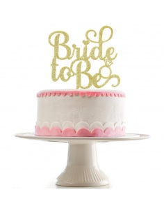 Topper tort Bride to be gold