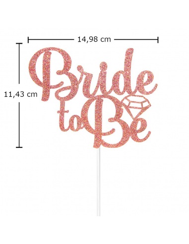 Topper tort Bride to be diamant