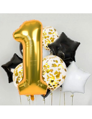 balon cifra 1 auriu