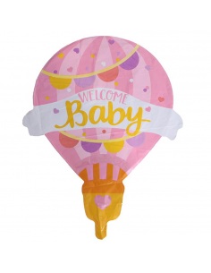 balon folie welcome baby roz 2