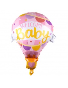 balon folie welcome baby roz