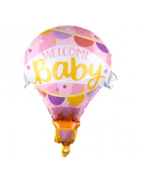 balon folie welcome baby roz