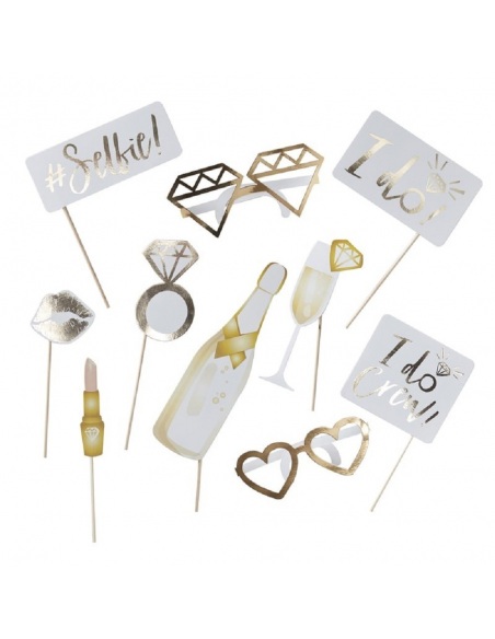 set 10 foto props petrecerea burlacitelor