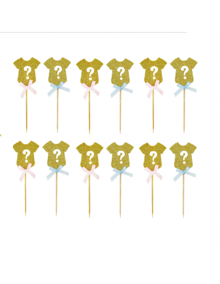Scobitori decorative Gender Reveal, 12 buc