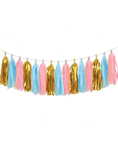 ghirlanda cu ciucuri petrecere gender reveal